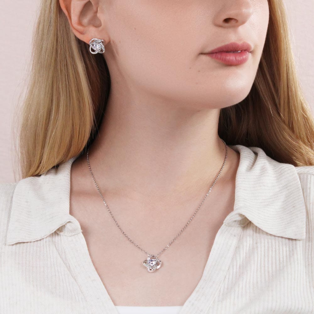 Granddaughter - Always Love You Eternal Knot Necklace (FREE EARRINGS)
