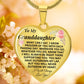 Granddaughter - Never Outgrow My Heart - Keepsake Necklace (FREE Shipping)