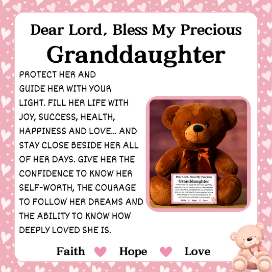 Granddaughter - Faith Hope Love Prayer Bear