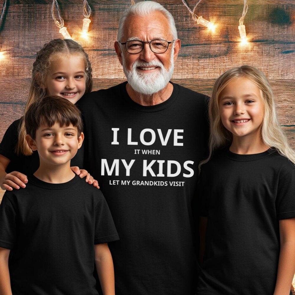 I Love It When My Grandkids Visit - Funny Shirt (Free Shipping)