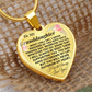 Granddaughter - Never Outgrow My Heart - Keepsake Necklace
