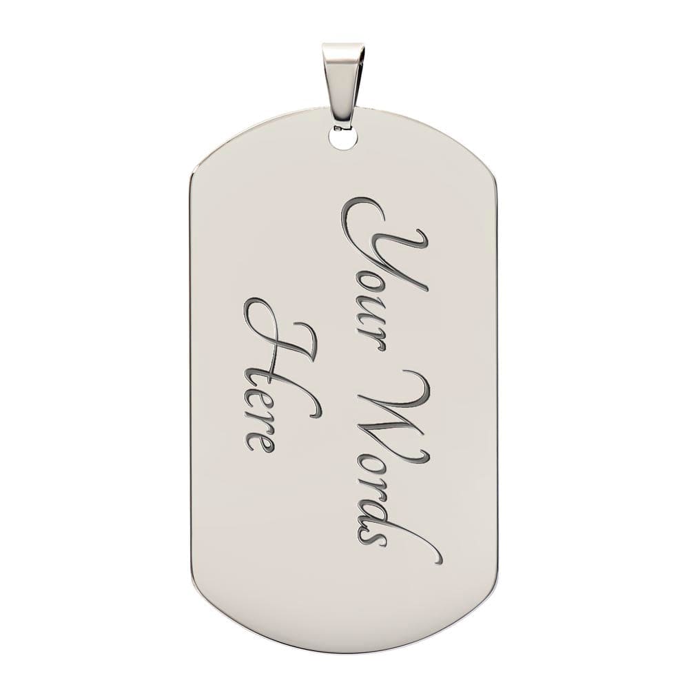 GRANDSON DOG TAG REACH FOR THE SKIES
