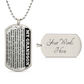 My Grandson  - Love You Endlessly Dog Tag Keepsake Necklace(FREE SHIPPING)