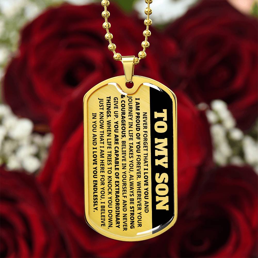 Son - Capable Of Extraordinary Things - Dog Tag Necklace