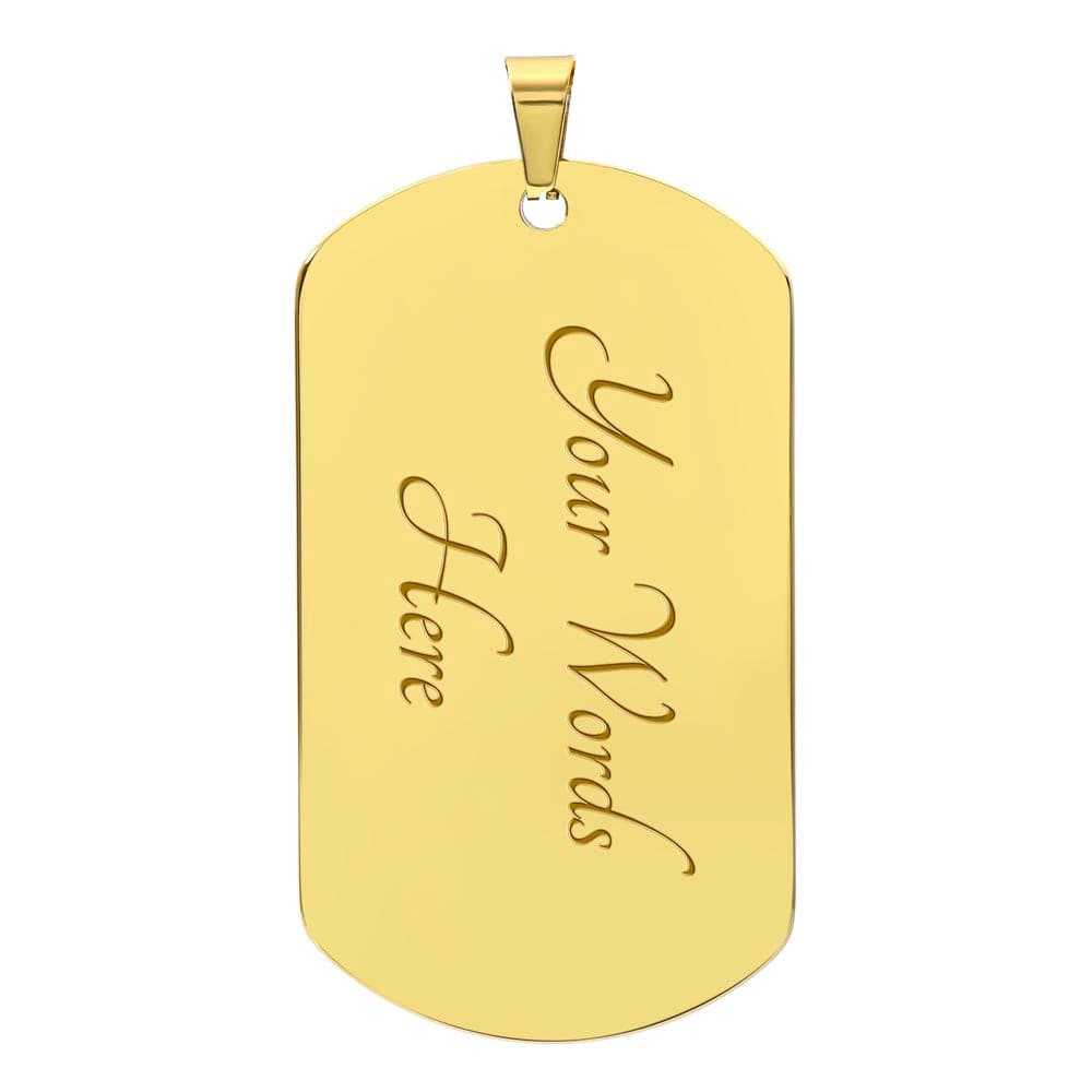 GRANDSON DOG TAG REACH FOR THE SKIES