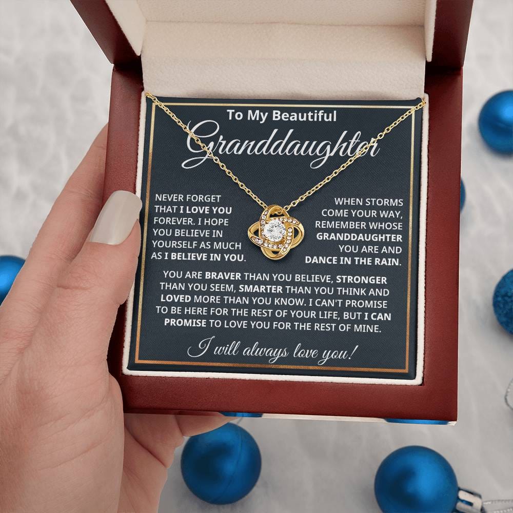 My Granddaughter - Dance In The Rain Eternal Knot Keepsake Necklace (Free Shipping)