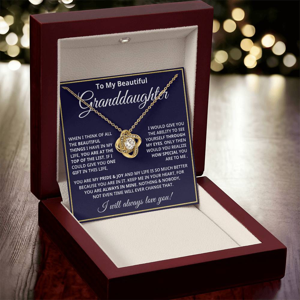 Granddaughter - Pride & Joy Eternal Knot Necklace