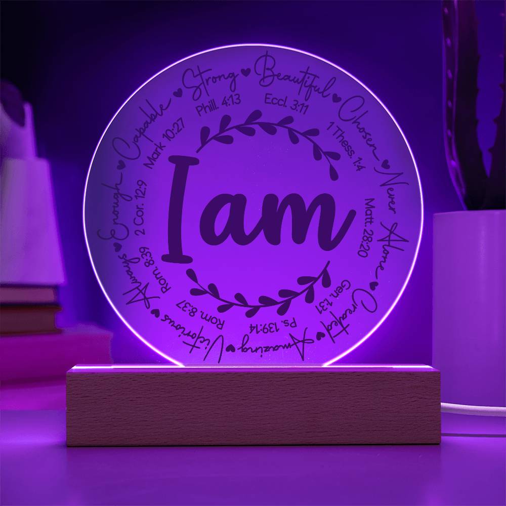 Daughter/Granddaughter - I Am Inspirational - Light Up Plaque Keepsake