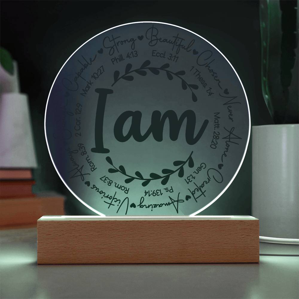 Daughter/Granddaughter - I Am Inspirational - Light Up Plaque Keepsake