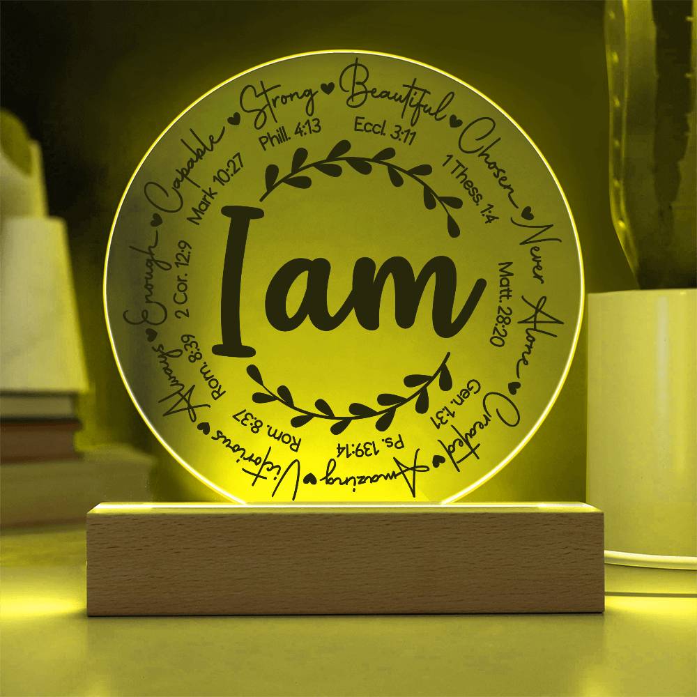 Daughter/Granddaughter - I Am Inspirational - Light Up Plaque Keepsake