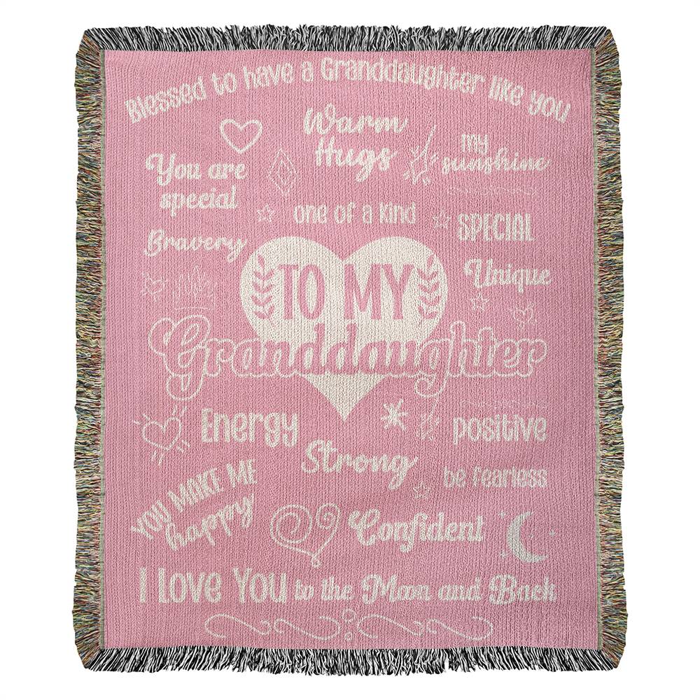 My Granddaughter - Positive Affirmation Heirloom Keepsake Blanket