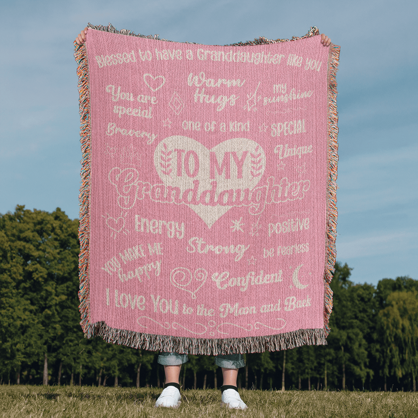 My Granddaughter - Positive Affirmation Heirloom Keepsake Blanket