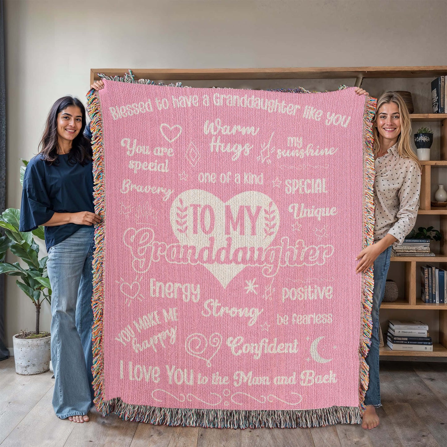 My Granddaughter - Positive Affirmation Heirloom Keepsake Blanket