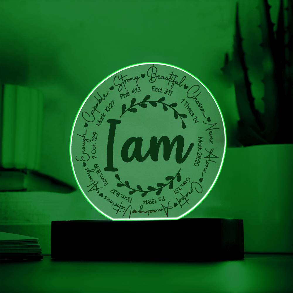 Daughter/Granddaughter - I Am Inspirational - Light Up Plaque Keepsake