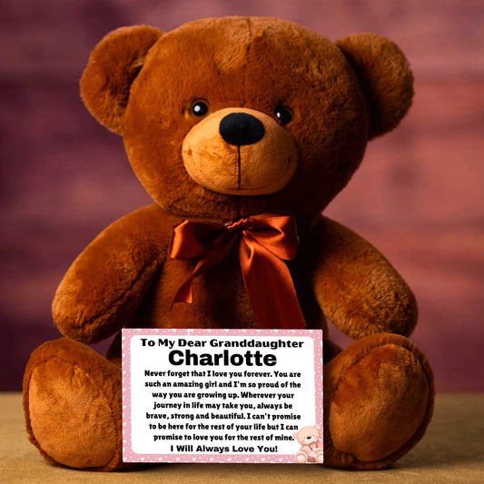 Granddaughter - Always Love You - Personalized Teddy(FREE SHIPPING)